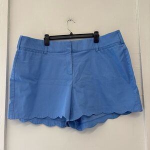 Lane Bryant The Allie Blue Scalloped Hem Shorts Size 22